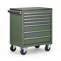 Carrello portautensili 75 x 46 x 95 cm in acciaio verde con 7 cassetti e ruote