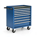 Cassettiera portautensili 77 x 46 x 97 cm in acciaio blu con ruote per officina