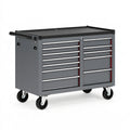 Carrello portautensili 76 x 46 x 96 cm in acciaio grigio con 9 cassetti e ruote